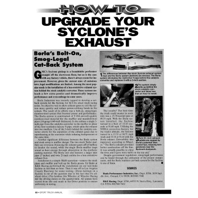 How to Upgrade your Syclone's Exhaust