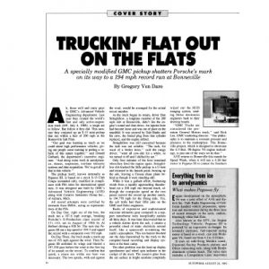 Read more about the article Truckin’ Flat Out on the Flats