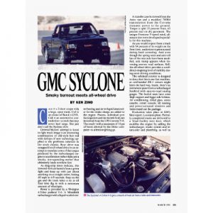 Read more about the article GMC Syclone – Smoky burnout meets all-wheel drive