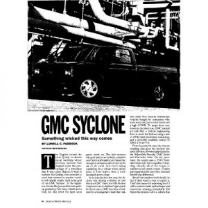 Read more about the article GMC Syclone – Something Wicked This Way Comes