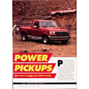 Read more about the article Power Pickups Comparison – HM tests 4 tough new 1992 trucks